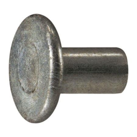 Midwest Fastener Tinner Rivet, Flat Head, Steel Body, 100 PK 62213